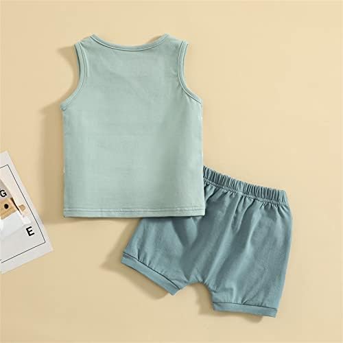 Cozy Waffle Sleeves Toddler Boys Clothing Set - Stylish Summer Outfit for Kids