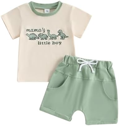 Afunbaby Baby Boy Dinosaur Print Short Set