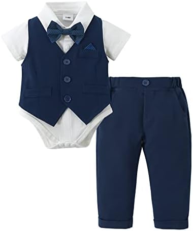 Disaure Baby Boy Outfits - 4PCS gentleman designs for everyday and special occasions