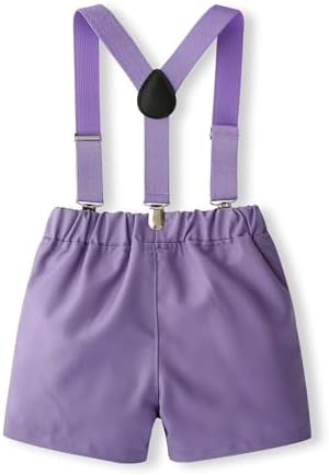Baby Boy Suit Set - Boho Bowtie suspenders