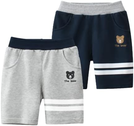 boys girls fitted 2-pack summer knit sports shorts