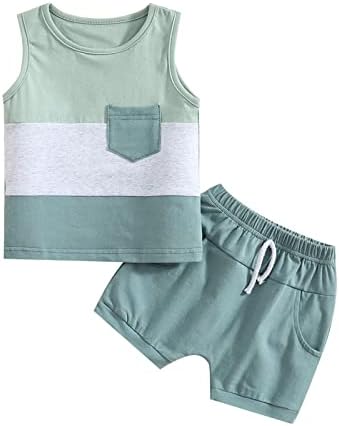 Cozy Waffle Sleeves Toddler Boys Clothing Set - Stylish Summer Outfit for Kids