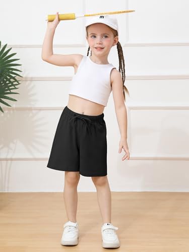 Ruisita 3-Piece Drawstring Cotton Toddler Shorts in Summer