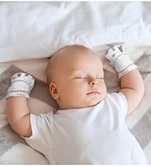 Adjustable Animal Print Cotton Glove Mittens for Babies