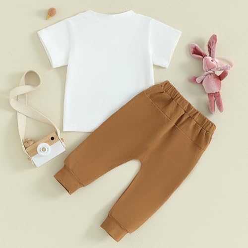 Springcmy 2-Piece Child Outfit Soft Stretchy Clothes for Boys
