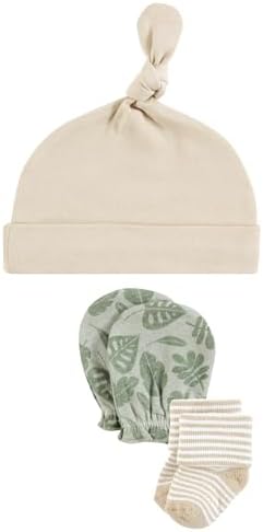 Hudson Baby Unisex Caps Mittens Socks Set 0-6 Months