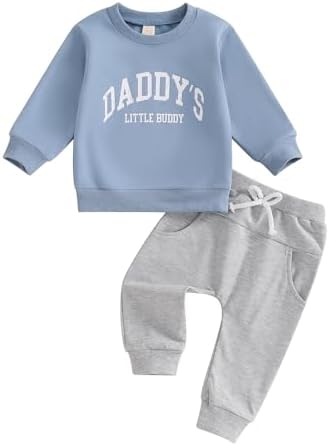 Fall Baby Boy Clothes Two-Piece Set Toddler Crewneck Sweatshirt Long Pants