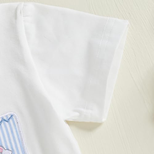 Toddler Boys Girls Easter Outfit - Bunny Stripe Set