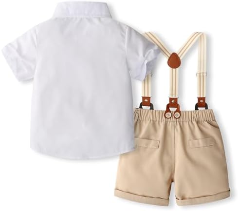 BULINGNA Toddler Boys Gentleman Outfits Summer Set