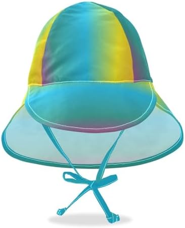 RPLife Pink Green Gradient Adjustable Toddler Sun_hat 2T-4T