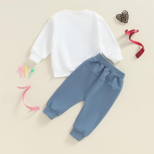 Toddler Baby Birthday Outfit Sets with Pullover Pants Set