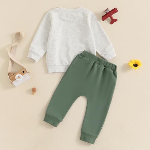 Pudcoco Toddler Boy Fall Winter Construction Truck Excavator Outfit Set