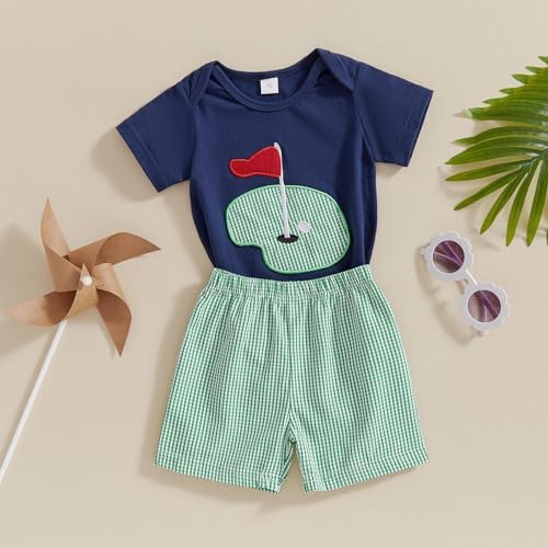 Omkzanbi Baby Boy Golf Essentials 1st Birthday Outfit