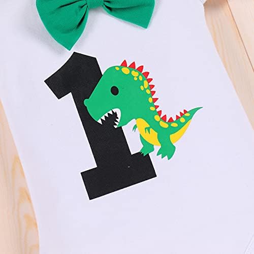 IMEKIS Baby Boys Dinosaur 1st Birthday Set