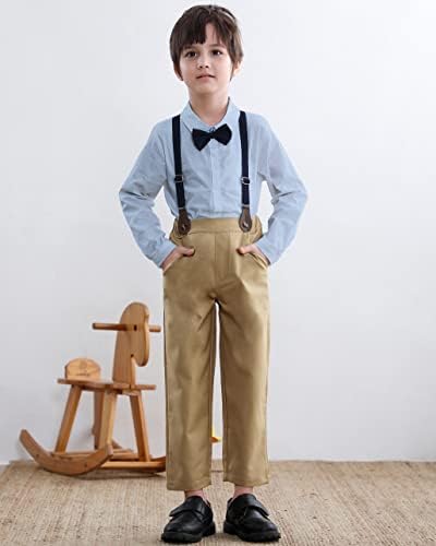 SANGTREE Boys Gentleman Long Sleeves Suit Set with Pocket