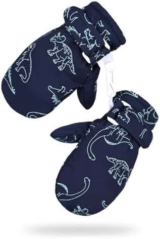 Jeragu Toddler Winter Mittens Waterproof Fleece Ski Gloves for Babies