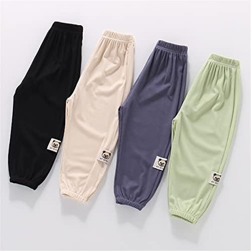 3-Piece Summer Cotton Linen Ankle Trousers for Boys Girls
