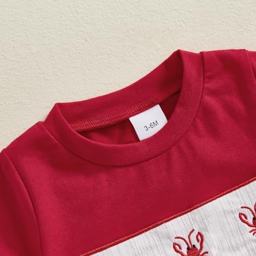 Kiluex Soft Toddler Boys Summer Outfit with Embroidered Strioe Pattern