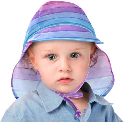 Watercolor Striped Baby Sunhat UPF 50