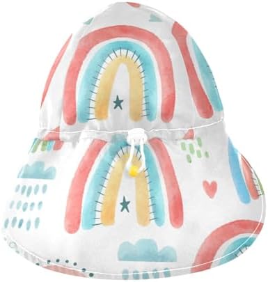 Rainbow Boho Design Sun Hat for Kids UPF 50