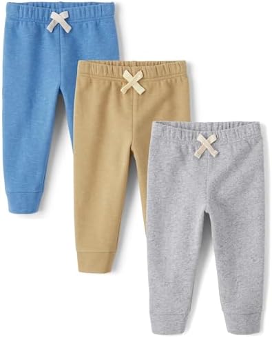 Newborn- Toddler Soft Fleece Joggers 3-Piece Set Ages 0-5