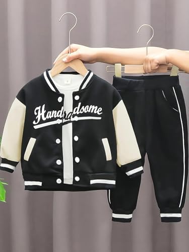 Autumn Fashion 3-Piece Baseball Suit Set for Toddlers