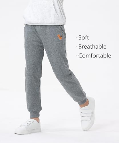GFQLONG 3-Pack Cotton Joggers for Toddler Boys