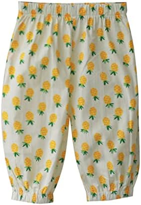 Cotton Linen Harem Pants for Kids Yellow