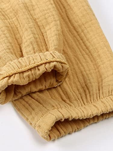 Runqhui Toddler Boys Girls Cotton Linen Casual Pants