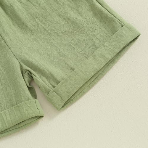Karuedoo Toddler Baby Boy Cotton Linen 2 Piece Set