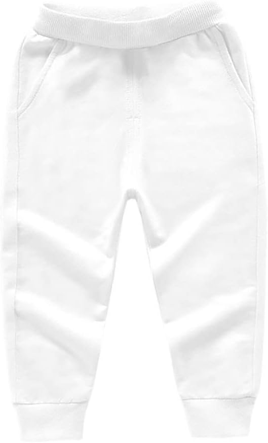 HDLEXD Unisex Cotton Elastic Sweatpants for Babies