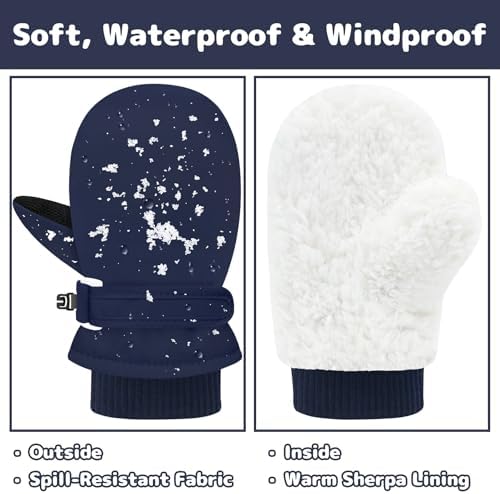 Olreco Warm Waterproof Toddler Snow Gloves