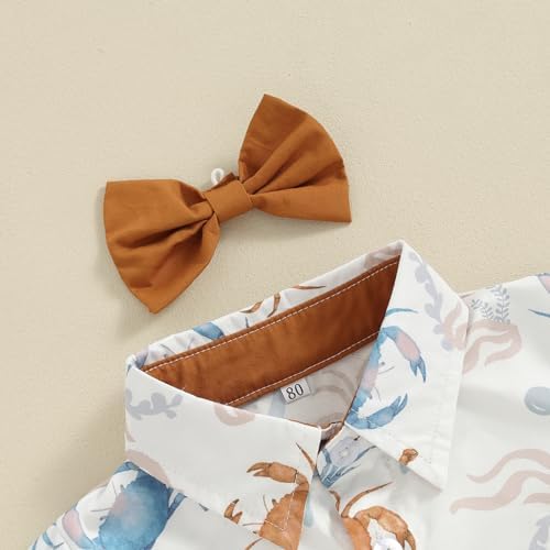 Licupiee Perfect Ocean Print Shorts Set for Toddler Boys