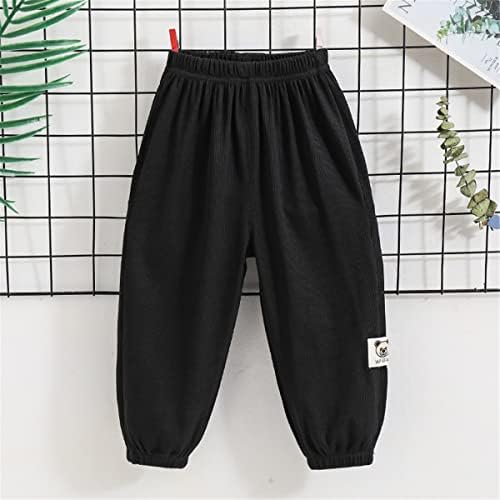 3-Piece Summer Cotton Linen Ankle Trousers for Boys Girls