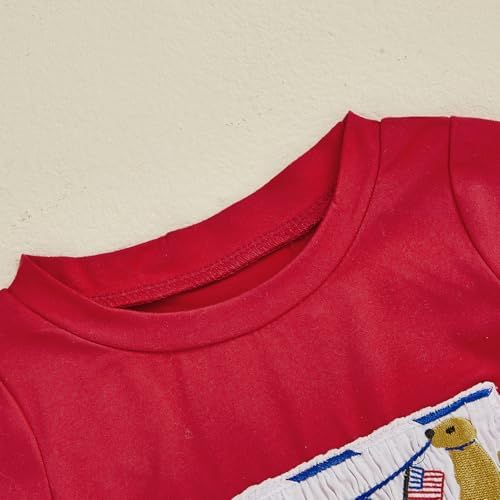 SHUING American Flag Patriotic Baby Set - Toddler Tween 4th of July Outfit