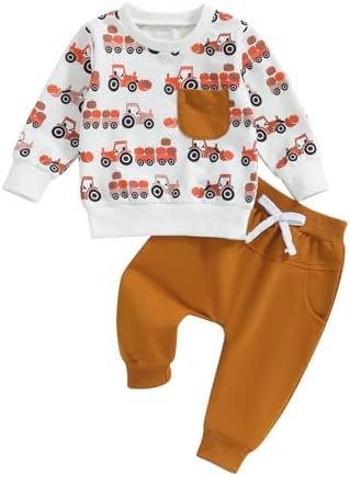 Kaipiclos Toddler Boy Fall Watch Knit Sweater Set