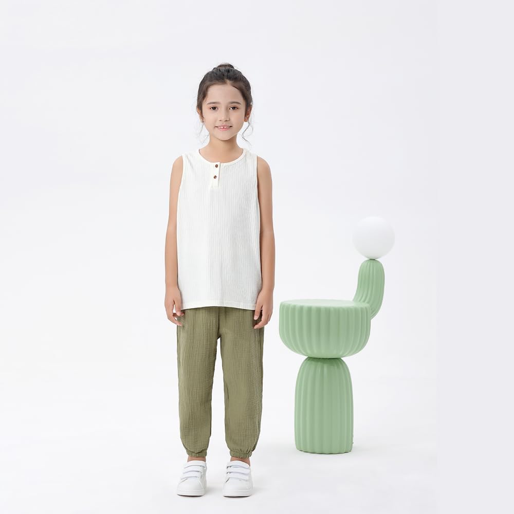 3 Pack Casual Soft Cotton Lawn Pants for Toddler
