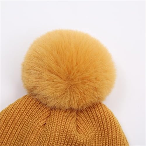 Winter Baby Beanie with Pompom Cat Cushy Stay Warm