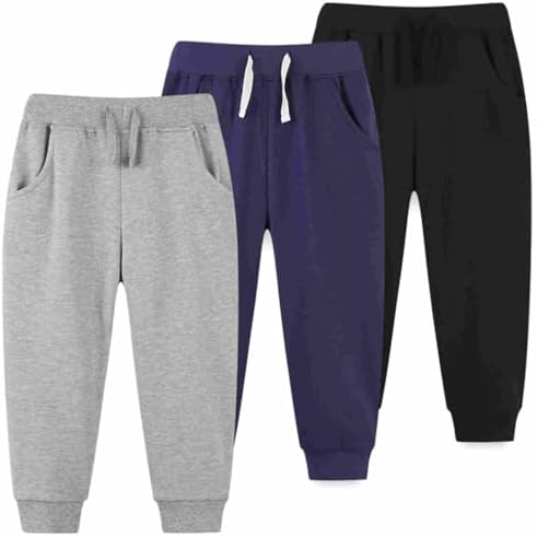 Soft Styley Toddler Joggers for Boys Girls Elastic Waist Pants