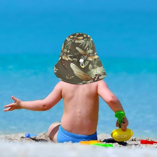J JOYSAY Dragonfly Leaves Toddler Baby Sun Hat UPF 50