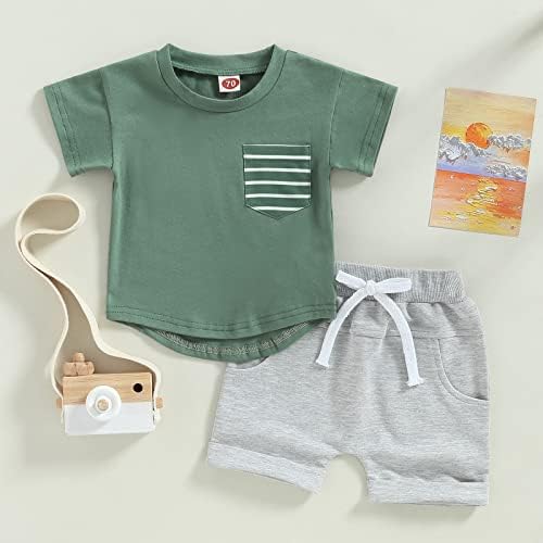 adorable Toddler BoysClothes Set - Little Dude Top Shorts