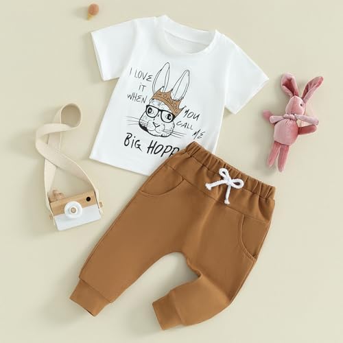 Springcmy 2-Piece Child Outfit Soft Stretchy Clothes for Boys