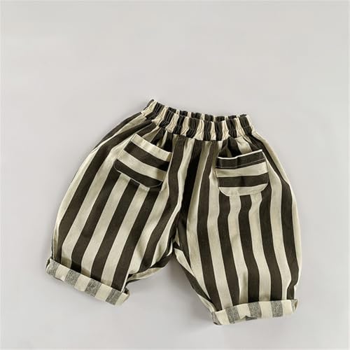 Comfortable Stripe Cotton Ankle Pants for Kids