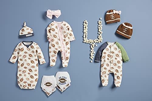 Mud Pie Baby Boys Oatmeal Football Sleepy