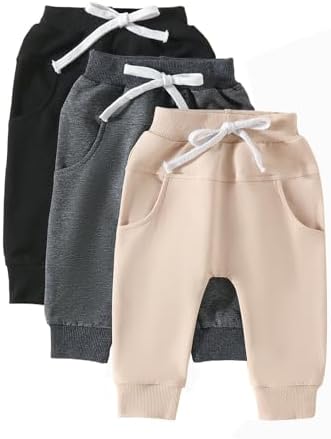 Impossible to Resist Soft Padded Toddlerpants 3-Pack in Khaki Brown Grey