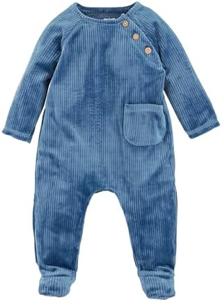 MudPie Unisex Baby Blanket Cot in Blue Velour