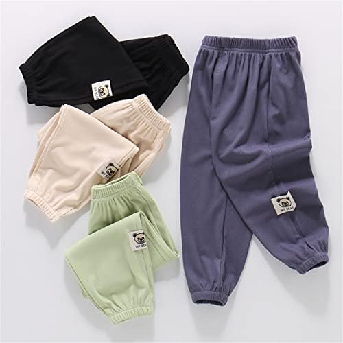 3-Piece Summer Cotton Linen Ankle Trousers for Boys Girls