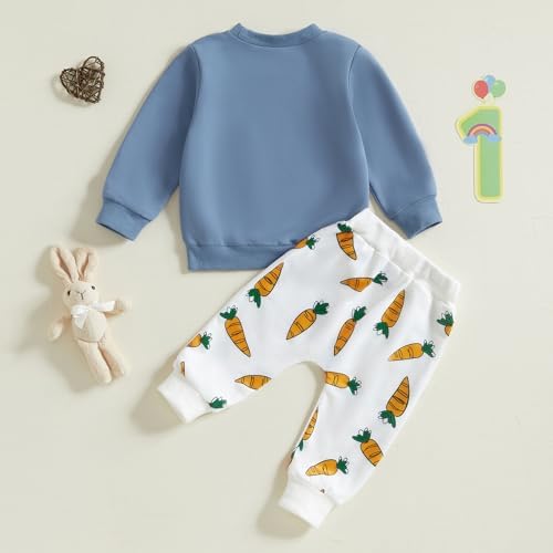 Aopwsrlyi My First Easter Baby Boy Outfit - Soft 95 Cotton 5 Polyester Set