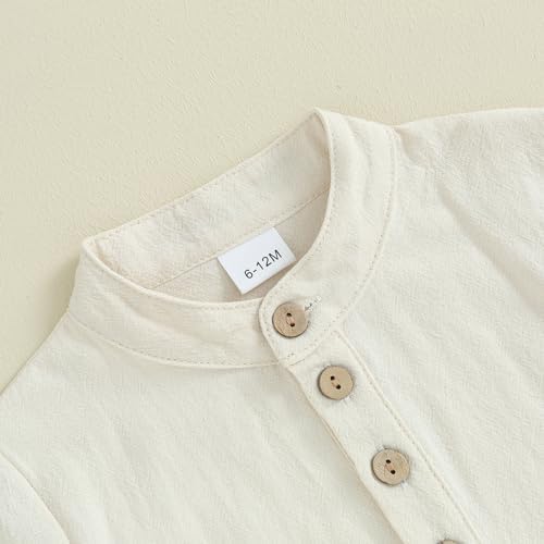 Karuedoo Toddler Baby Boy Cotton Linen 2 Piece Set