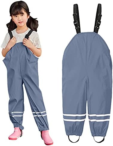 Kids Boys Girls Rain Pants Waterproof mud-proof rain suits for children